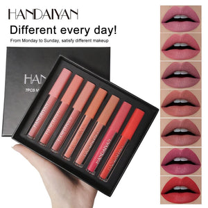 7Pcs Velvet Matte Liquid Lipstick Set